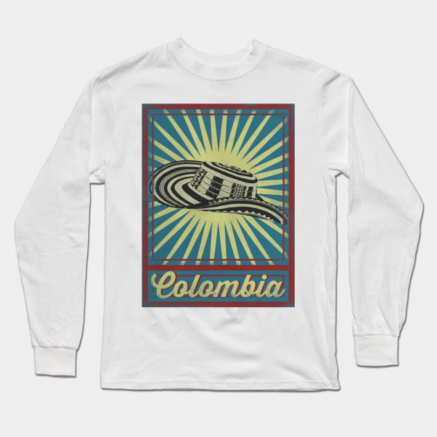 Colombia Poster Long Sleeve T-Shirt by TropicalHuman